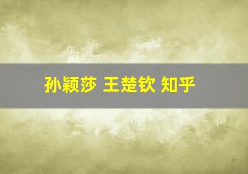 孙颖莎 王楚钦 知乎